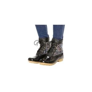 Sam Edelman Women's Tweed Duck Boots Size 6 Multicolor Waterproof